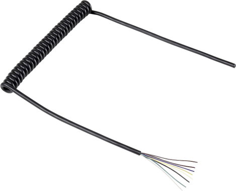 Spirálkábel 8 x 0.12 mm², 218/640 mm, Tru Components