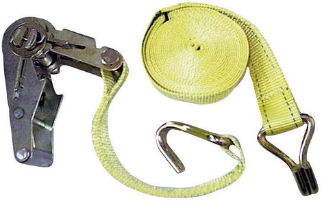 Kétrészes racsnis rögzítő heveder kampókkal 5 m x 35 mm, 1000/2000 kg, 12335 2. kép