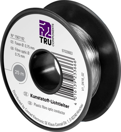 Optikai kábel, 1 mm x 25 m, Tru Components
