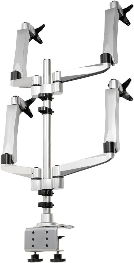 4 részes monitor tartó, asztalra szerelhető, gáznyomásos technikával, C csíptetővel, Xergo Flex 2. kép