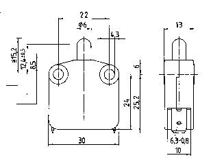 Marquardt zárt mikrókapcsoló, 16 A 400 V/AC, 1 x ki/(be), 1117.0101 2. kép