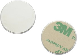 Mágneslap Ezüst (Ø) 25 mm Tartalom: 1 db TRU COMPONENTS N35-2502
