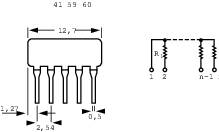 Ellenállás létra, Tru Components 220R SIP 4+1 2. kép