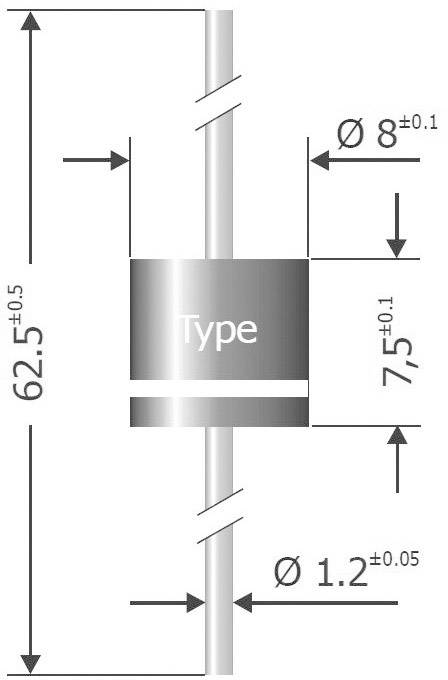 Dióda P1000A 8X7,5 TC Tru Components egyenirányító dióda 2. kép