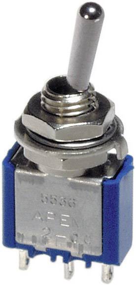 Karos billenőkapcsoló 250 V/AC 3 A be/ki/be, APEM 5539A