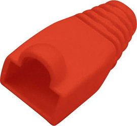 Törésgátló RJ45 csatlakozó dugóhoz, piros, TRU COMPONENTS 1582604