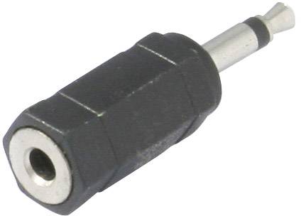 Jack dugó átalakító adapter (3.5 mm mono Jack dugó - 3.5 mm sztereo Jack aljzat) fekete színű Tru Co