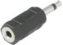 Jack dugó átalakító adapter (3.5 mm mono Jack dugó - 3.5 mm sztereo Jack aljzat) fekete színű Tru Co bélyegkép