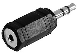 Jack dugó átalakító adapter (3.5 mm sztereo Jack dugó - 2.5 mm sztereo Jack aljzat) fekete színű Tru