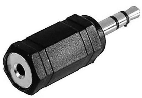 Jack dugó átalakító adapter (3.5 mm sztereo Jack dugó - 2.5 mm sztereo Jack aljzat) fekete színű Tru