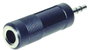 Jack dugó átalakító adapter (3.5 mm sztereo Jack dugó - 6.35 mm sztereo Jack aljzat) fekete színű Tr bélyegkép