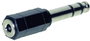 Jack átalakító adapter, 6.3 mm sztereo Jack dugó - 3.5 mm mono Jack aljzat, fekete, Tru Components 1 bélyegkép