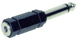 Jack átalakító adapter (6.3 mm mono Jack dugó - 3.5 mm mono Jack aljzat) fekete színű Tru Components