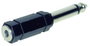 Jack átalakító adapter (6.3 mm mono Jack dugó - 3.5 mm mono Jack aljzat) fekete színű Tru Components bélyegkép