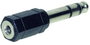 Jack dugó átalakító adapter (6.35 mm sztereo Jack dugó - 3.5 mm sztereo Jack aljzat) fekete színű Tr bélyegkép