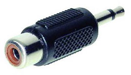 Jack - RCA átalakító adapter (3.5 mm mono Jack dugó - RCA aljzat) fekete színű Tru Components 155981