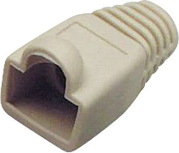 Törésgátló RJ45 csatlakozó dugóhoz, CAT6a, szürke, egyenes, TRU COMPONENTS 1582636