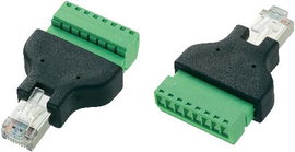 RJ45 moduláris csatlakozó dugó csavaros bekötéssel, egyenes, TRU COMPONENTS LT-RJ45 569296