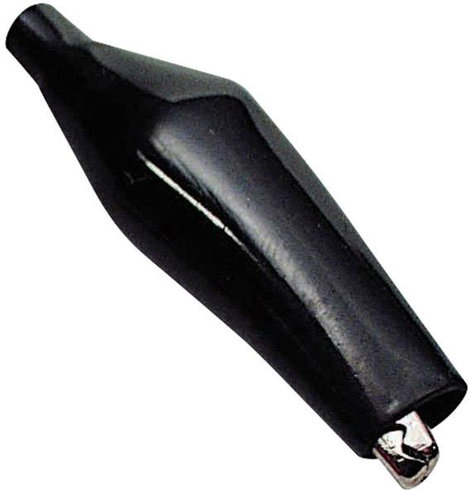Krokodillcsipesz, fekete, csíptetés max.: 9 mm, hossz: 28 mm, TRU Components 1582219
