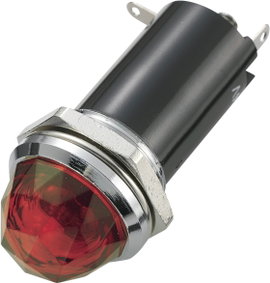 Jelzőlámpa kerek, 12V/DC piros, Tru Components 1588039