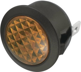 Jelzőlámpa kerek, 24V/DC borostyán, Tru Components