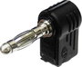 Banán dugó, fekete, 4 mm, könyök, Tru Components bélyegkép