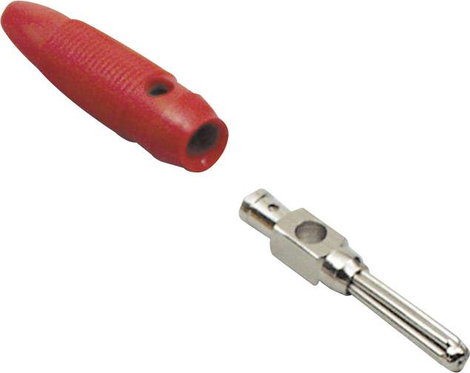 Banándugó Dugó, egyenes Tű átmérő: 4 mm Piros TRU COMPONENTS