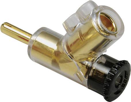 Banándugó Dugó, egyenes Tű átmérő: 4 mm Fekete TRU COMPONENTS
