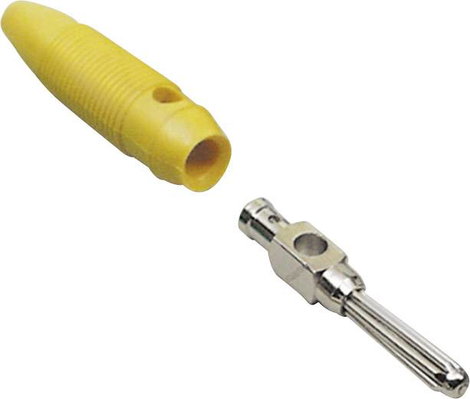 Banándugó Dugó, egyenes Tű átmérő: 4 mm Sárga TRU COMPONENTS