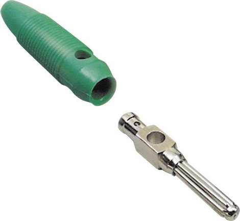 Banándugó Dugó, egyenes Tű átmérő: 4 mm Zöld TRU COMPONENTS
