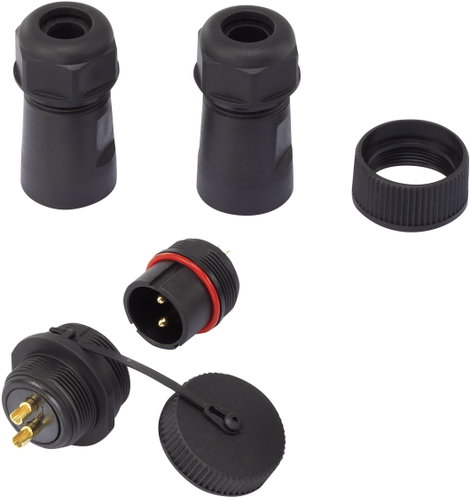 Vízálló csatlakozó, IP68 dugó/aljzat, 2 pól., Tru Components 2. kép