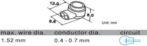 Vezetékösszekötő kapocs 100 db 0.13-0.38 mm² 2. kép