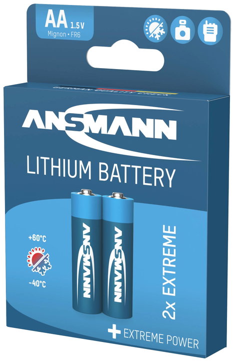 Lítium ceruzaelem 2850 mAh, 1,5 V, 2 db, Ansman Extreme 4. kép
