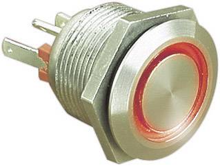 Vandálbiztos nyomógomb világítással, piros, 24V/DC, 50mA, Bulgin MPI002/28/RD