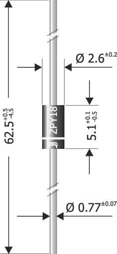 Zener dióda 1,3 W 13 V ZPY13,Tru Componets 1581943 2. kép