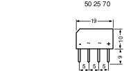 Egyenirányító híd. B40C1500A, Tru Components 2. kép