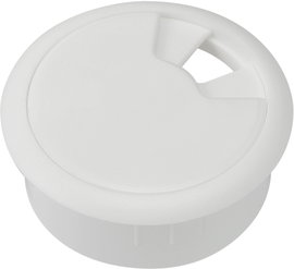 Kábelátvezető gyűrű bútorhoz Ø 68/60 x 27 mm, ABS, fehér, TRU COMPONENTS 530045