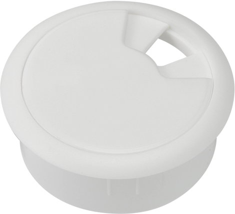 Kábelátvezető gyűrű bútorhoz Ø 68/60 x 27 mm, ABS, fehér, TRU COMPONENTS 530045