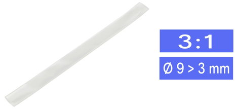 Zsugorcső 3:1 átlátszó 3/9 mm, Tru Components 1571489