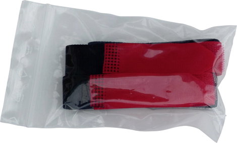 Tépőzár Pánttal Bolyhos és horgos fél (H x Sz) 400 mm x 20 mm Piros/fekete TRU COMPONENTS 693-330-Ba 2. kép