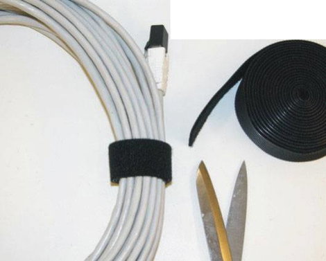 Tépőzáras kábelkötöző, tépőzáras szalag 1000 mm x 20 mm Fekete TRU COmPONENTS 910-330-Bag 4. kép