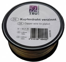 Rézhuzal 1,2mm 10m Ónozott vörösréz huzal