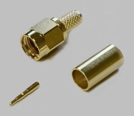 SMA dugó, krimpelhető RG 58C/U aranyozott, Tru Components