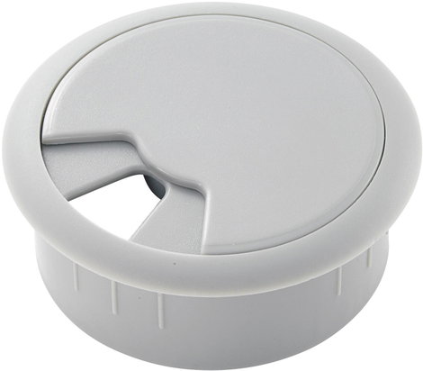 Kábelátvezető gyűrű bútorhoz Ø 61/50 x 28 mm, ABS, szürke, TRU COMPONENTS WP50BK
