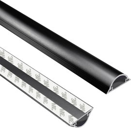 Öntapadós taposó csatorna 1000 x 49,5 mm, fekete, Tru Components