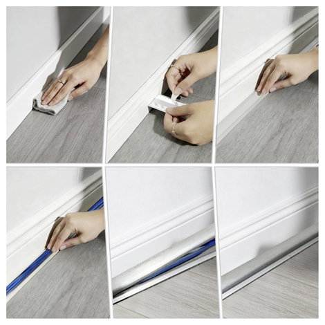 Öntapadós taposó csatorna 1000 x 49,5 mm, fekete, Tru Components 2. kép