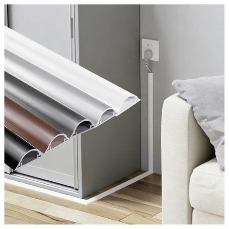Öntapadós taposó csatorna 1000 x 49,5 mm, fekete, Tru Components 3. kép