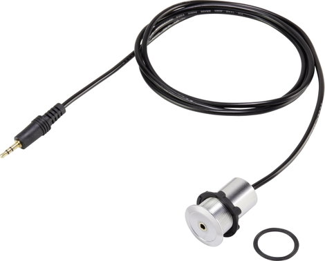 Jack hosszabbító kábel, 1x 3,5 mm jack dugó - 1x 3,5 mm beépíthető jack aljzat, 1,45 m, ezüst, Tru C