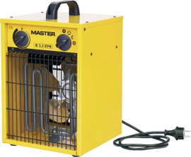 Elektromos fűtőventilátor, 1650/3300W, 50 m³, sárga/fekete, Master Klimatechnik B-3IT
