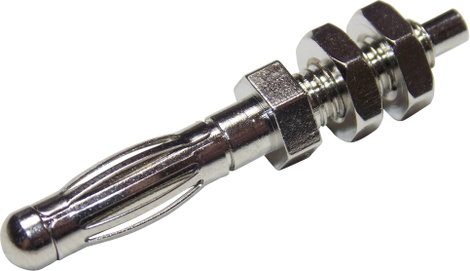 Banándugó Dugó, egyenes Tű átmérő: 4 mm Ezüst TRU COMPONENTS TC-R8-B2H